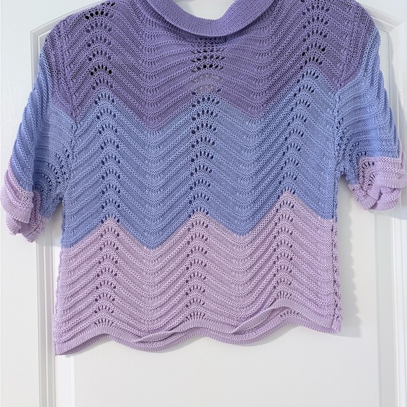 NWOT Blue Blush Crochet Swirl Ombré - Picture 3 of 5